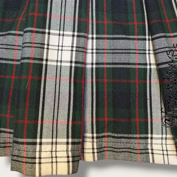 ☑️ Tommy Hilfiger Navy, Green, Red & White Plaid Tartan Skorts Girls Size 12 - Picture 8 of 11